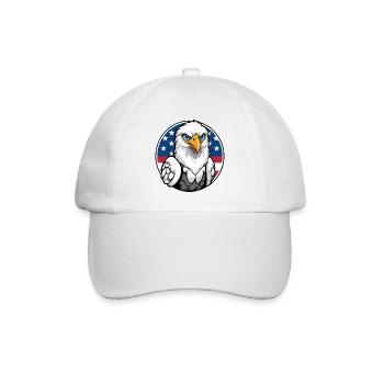 USA and USA Eagle - Baseball Cap - white/white - Front