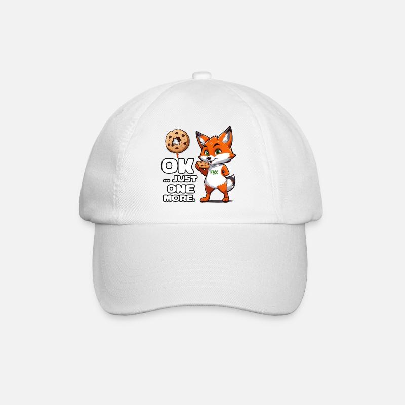 Foxy Cookie Quote - Baseballkappe - Weiß/Weiß