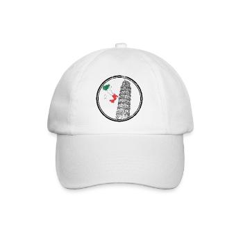 Italy Map Flag Colours - Baseball Cap - white/white - Front