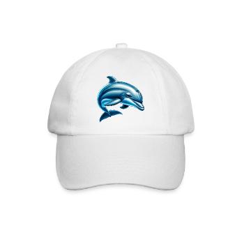 Delfin - Baseballkappe - Weiß/Weiß - Vorne