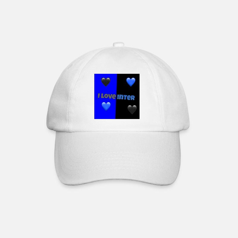 i love inter - Baseball Cap - white/white