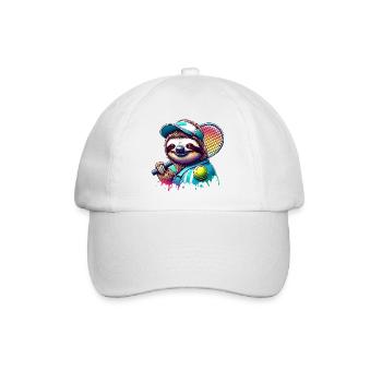 Conception de joueur de tennis paresseux drôle - Casquette classique - blanc/blanc - Devant