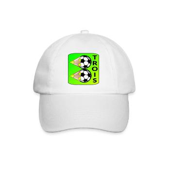 Trois Football - 3ème anniversaire Enfants - Casquette classique - blanc/blanc - Devant