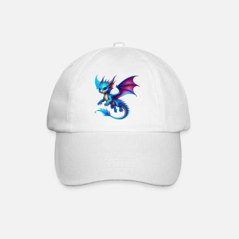 Drache - Baseballkappe - Weiß/Weiß