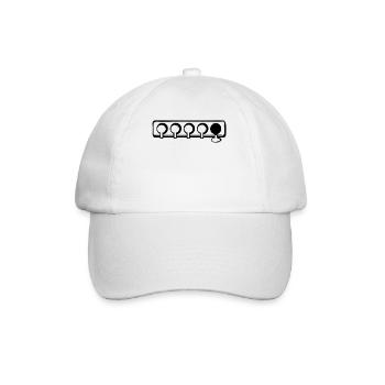 Winter sports Ice skating Ice hockey Winter season - Baseball Cap - white/white - Front