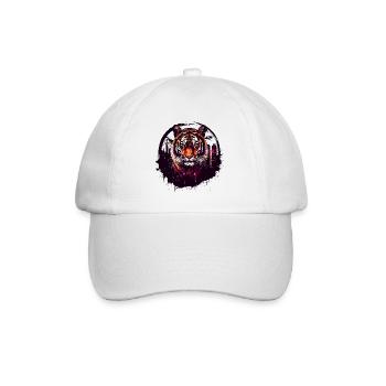 Tiger, Tiger's Head, Big Cat, Predator, Wild, Strong - Baseball Cap - white/white - Front