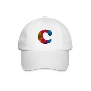 Buchstabe C - Baseballkappe - Weiß/Weiß - Vorne