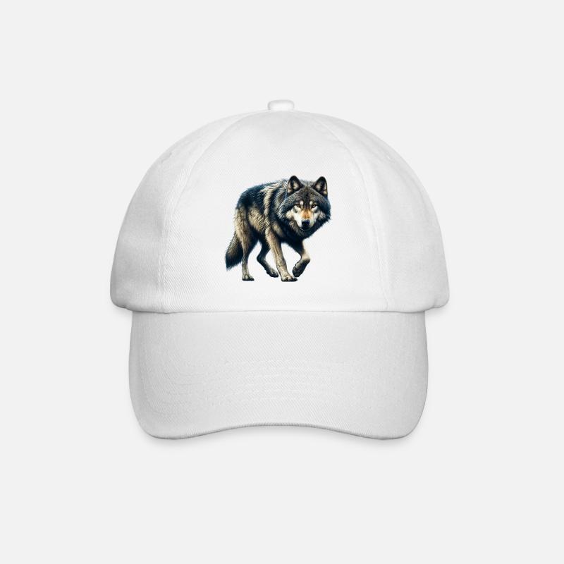 Wolf - Baseballkappe - Weiß/Weiß