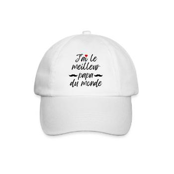 I have the best dad in the world - Baseball Cap - white/white - Front