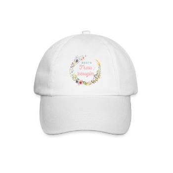 Braut Mädels-Trauzeugin! Personalisierbar - Baseballkappe - Weiß/Weiß - Vorne