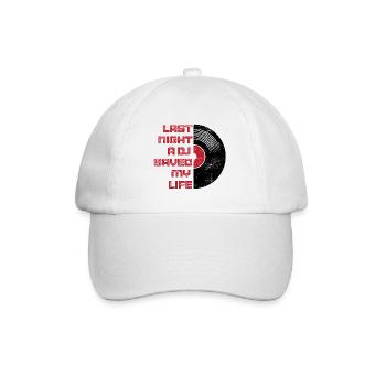 Hier soir, un dj m’a sauvé la vie - Casquette classique - blanc/blanc - Devant