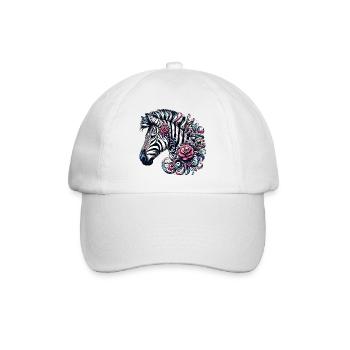 Zebra - Baseballkappe - Weiß/Weiß - Vorne