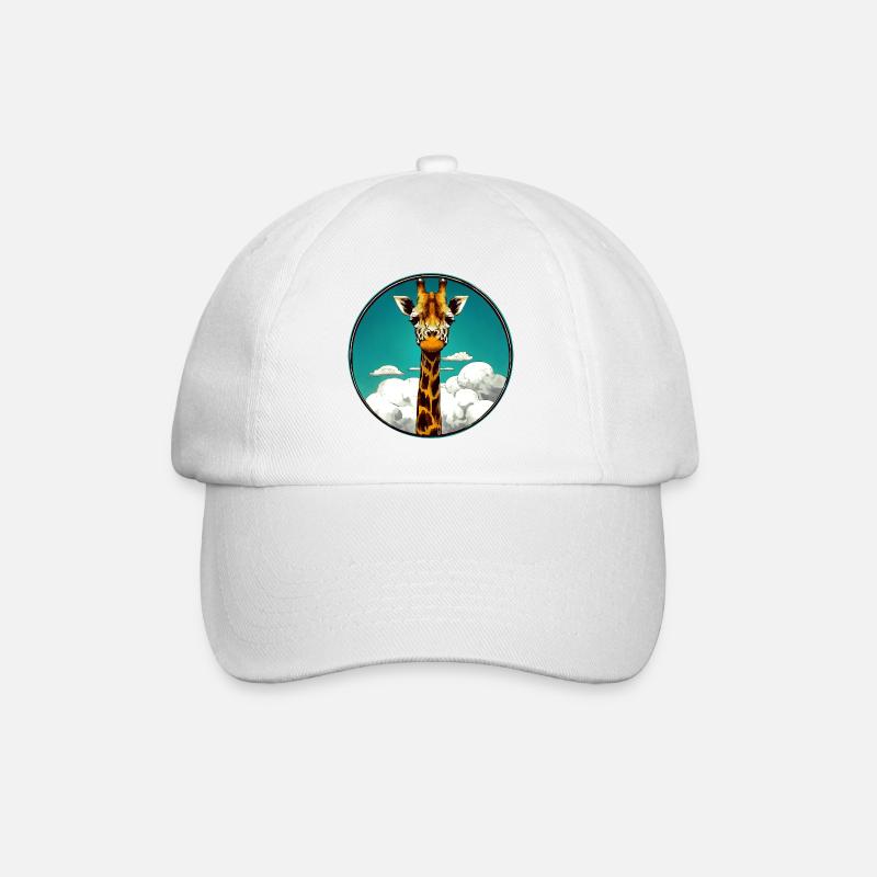 Giraffe - Baseballkappe - Weiß/Weiß