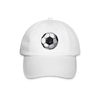 Fußball Ball Vintage - Baseballkappe - Weiß/Weiß - Vorne