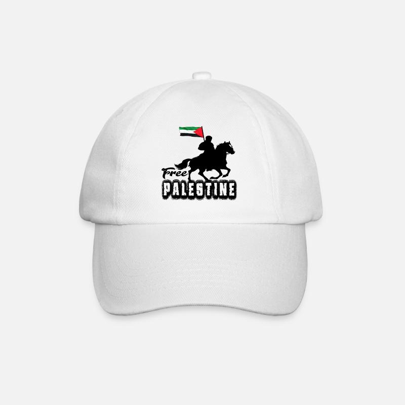 Free Palestine - Baseball Cap - white/white