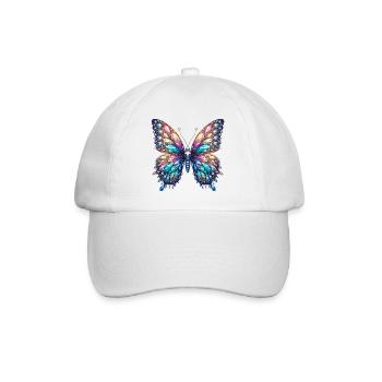 Butterfly, Diamond, Diamonds, Crystals, Crystal - Baseball Cap - white/white - Front