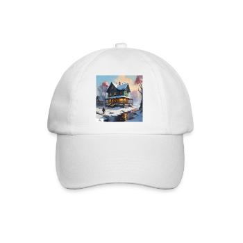 Quiet winter home - Baseball Cap - white/white - Front