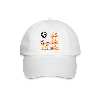 Pays-Bas poulets vélo football - Casquette classique - blanc/blanc - Devant