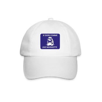 Je dors comme une marmotte - Casquette classique - blanc/blanc - Devant