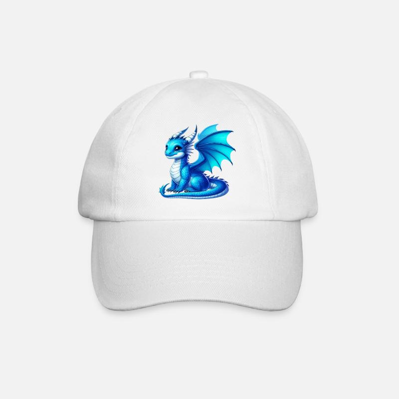 Drache - Baseballkappe - Weiß/Weiß