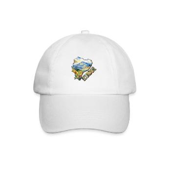 Watercolor Map Ecuador - Baseball Cap - white/white - Front