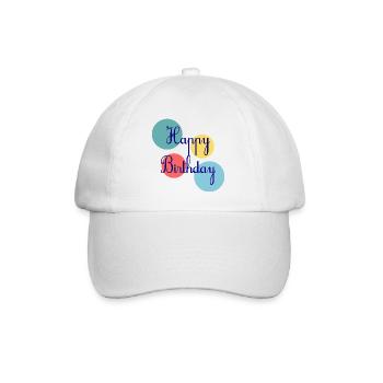 HAPPY BIRTHDAY. HAPPY BIRTHDAY. ANNIVERSARY. - Baseball Cap - white/white - Front