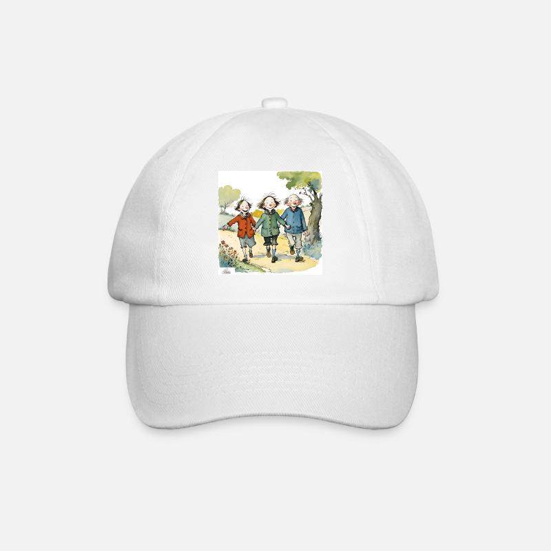 Vintage 3 friends - Baseball Cap - white/white