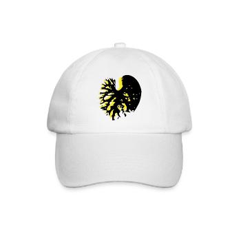 Herzblatt Schwarz gelb Catalpa - Baseballkappe - Weiß/Weiß - Vorne