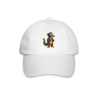 Pangolin Drôle Kawaii Dessin animé Personnage Clipart - Casquette classique - blanc/blanc - Devant