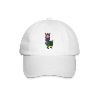 Lama Drôle Kawaii Dessin animé Personnage Clipart - Casquette classique - blanc/blanc - Devant
