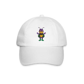 Ladybug Funny Kawaii Cartoon Character Clipart - Baseball Cap - white/white - Front
