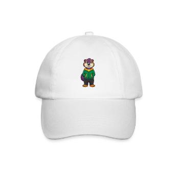 Murmeltier Lustige Kawaii Cartoon Figur Clipart - Baseballkappe - Weiß/Weiß - Vorne