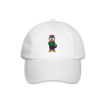 Biber Lustige Kawaii Cartoon Figur Clipart - Baseballkappe - Weiß/Weiß - Vorne