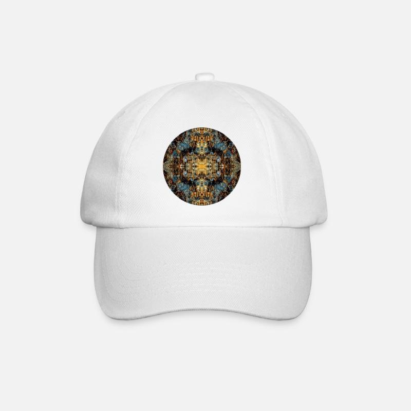 Natur Mandala Berchtesgaden - Salz - Heilstollen - Baseballkappe - Weiß/Weiß
