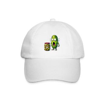 Lustiges Gurken Design - Baseballkappe - Weiß/Weiß - Vorne