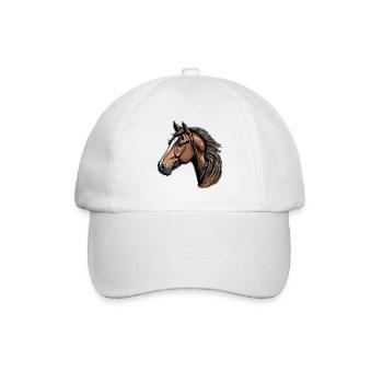 Portrait of a beautiful horse - Baseball Cap - white/white - Front