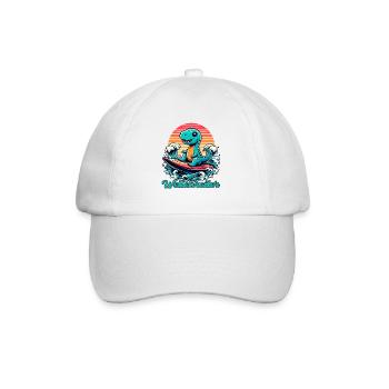 Mignon T-Rex Surfer Surfer Cadeau de surf - Casquette classique - blanc/blanc - Devant