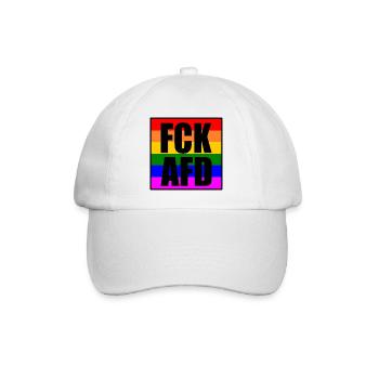Fck afd - Baseball Cap - white/white - Front