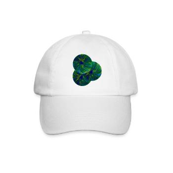 Blue-green design on T-shirts and dresses! - Baseball Cap - white/white - Front