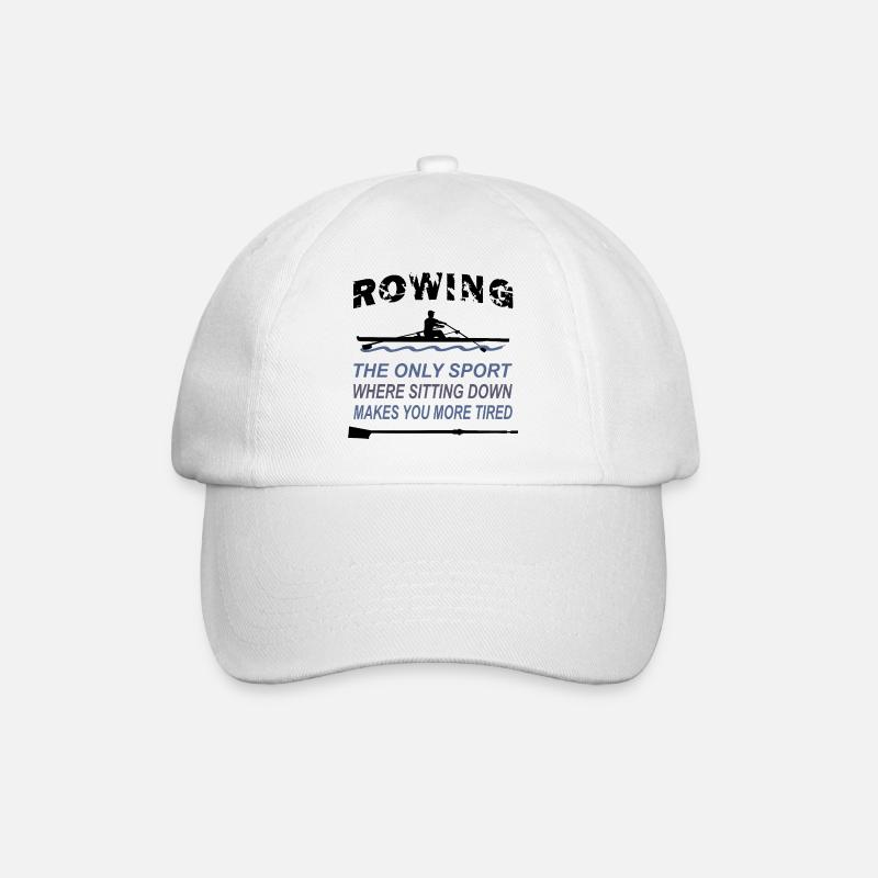 Aviron, Rameur, Drôle, Bateau À rames - Casquette classique - blanc/blanc