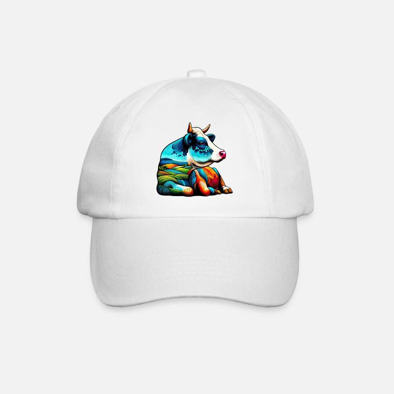 Kuh - Baseballkappe - Weiß/Weiß