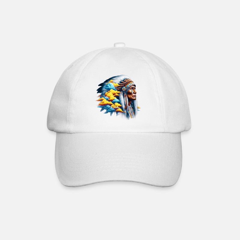 Amérindien Américain - Casquette classique - blanc/blanc