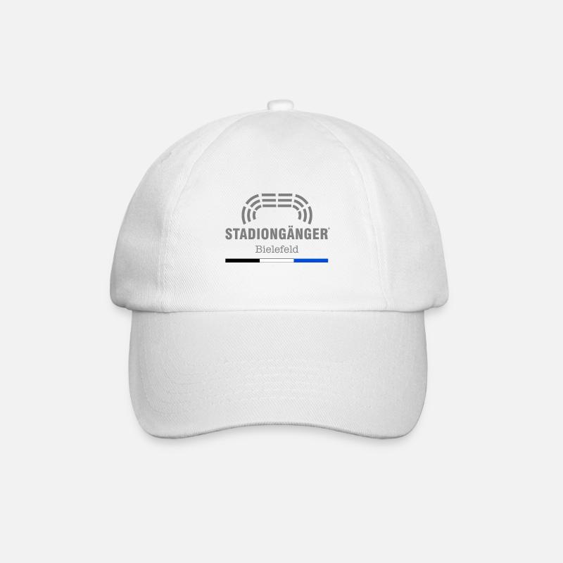 Stadiongänger Bielefeld I Unisex Geschenk - Baseballkappe - Weiß/Weiß