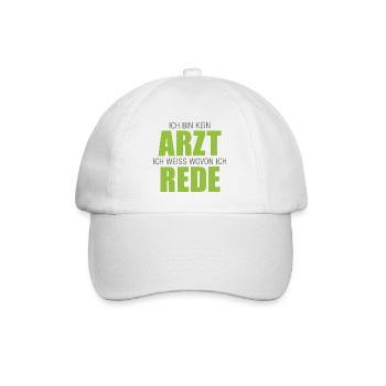 Arzt, Apotheke, Ich bin kein Arzt - Baseballkappe - Weiß/Weiß - Vorne