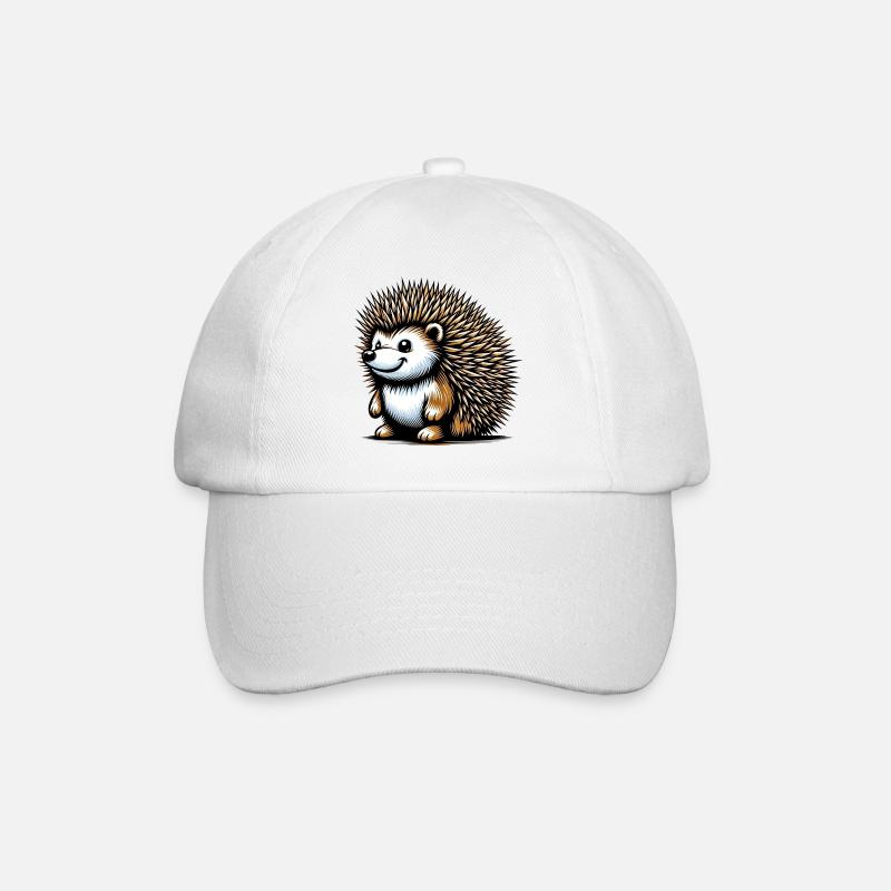 Igel - Baseballkappe - Weiß/Weiß