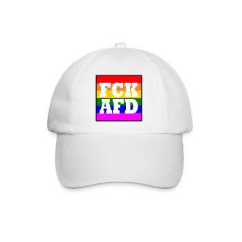 Fck afd - Baseballkappe - Weiß/Weiß - Vorne