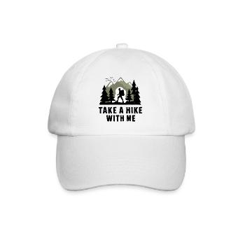 Wandern Wanderer Take A Hike With Me - Baseball Cap - white/white - Front