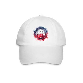 Made in Polska Poland Polish Red White Gift - Baseball Cap - white/white - Front