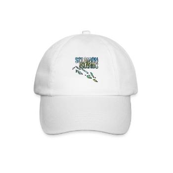 Watercolor Map Solomon Islands - Baseball Cap - white/white - Front