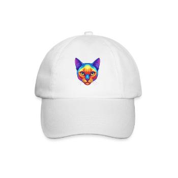 Chat birman race dessin animé Kawaii animal de compagnie - Casquette classique - blanc/blanc - Devant